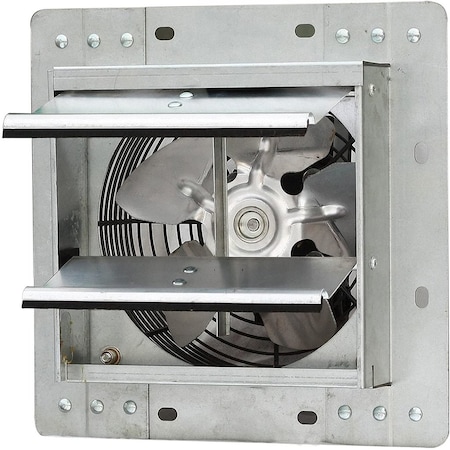 Iliving Silver 7 in. 242 CFM Wall-Mounted Variable Speed Shutter Exhaust Fan Crawl Space Ventilator ILG8SF7V